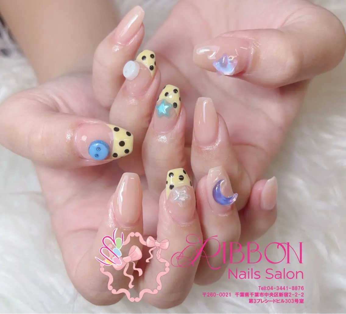 ネイル フットネイル フレンチネイル ジェルネイル マグネットネイル 持ち込み ハンドネイル Ribbonnail salonのネイルデザイン
