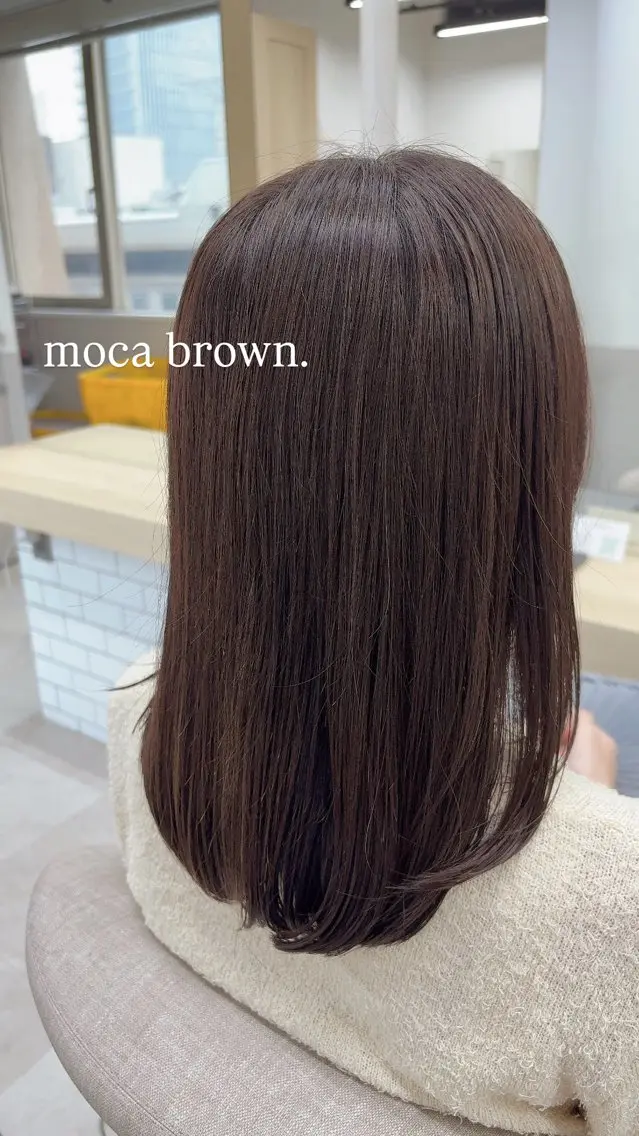 ミディアム カラー ベージュカラー ブラウンカラー モカブラウン カット ヘアカラー トリートメント 🌷MIREA🌷 LUANA 難波店のヘアスタイル