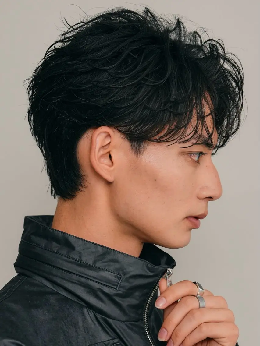 パーマ メンズ カット パーマ 髙村 心のヘアスタイル