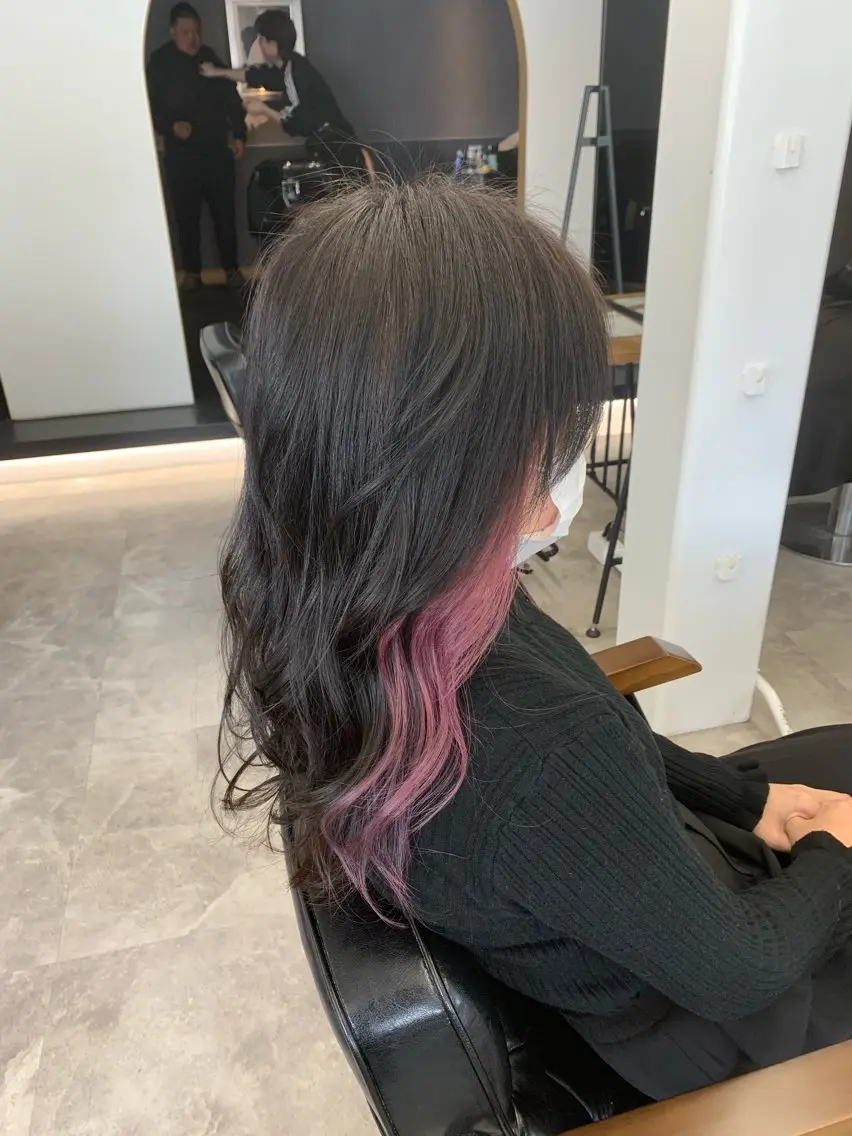 ロング カラー カット ヘアカラー トリートメント 濱野 晃佑のヘアスタイル