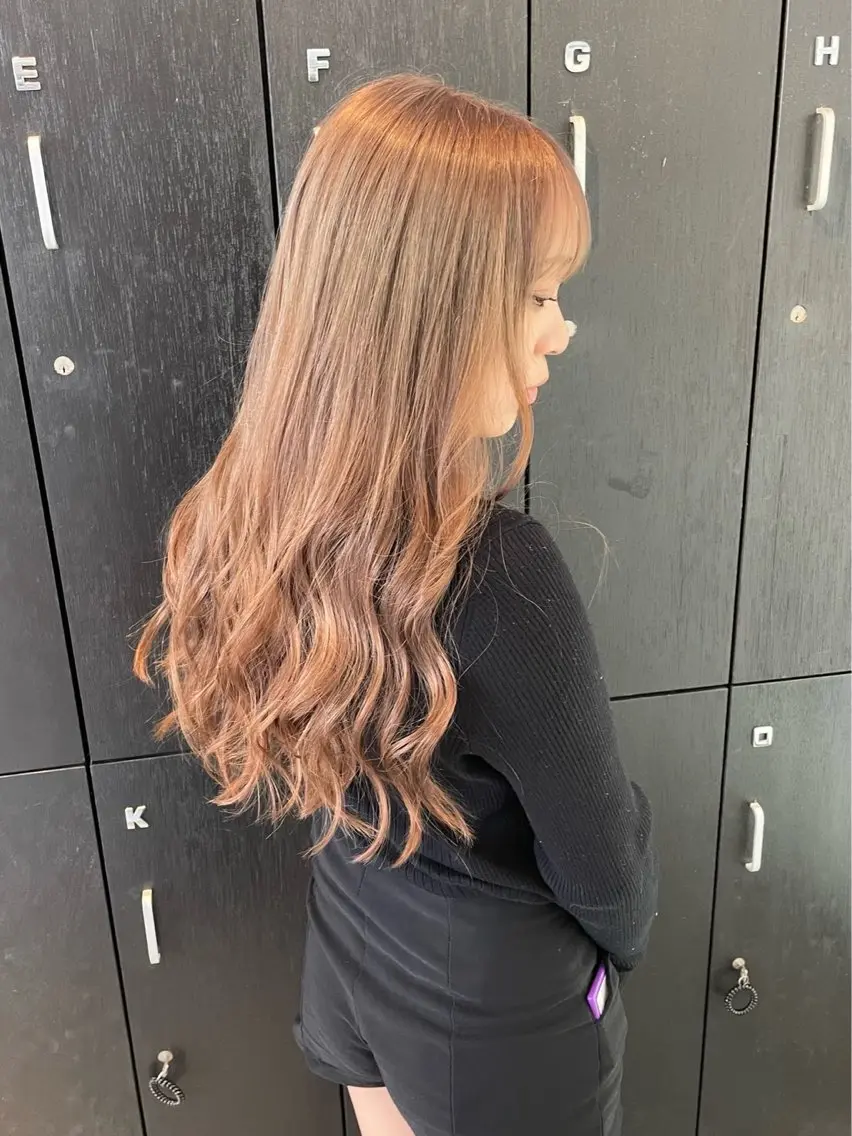 ロング ヘアカラー 🧋ミルクティーカラ ー🧋特化小林拓登のヘアスタイル