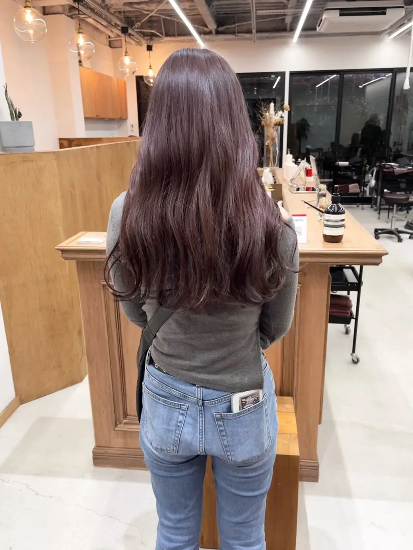ロング カラー ヘアアレンジ ブリーチ ダブルカラー ブリーチなしカラー ena/ブリーチなし 透明感・レイヤー🎀のヘアスタイル