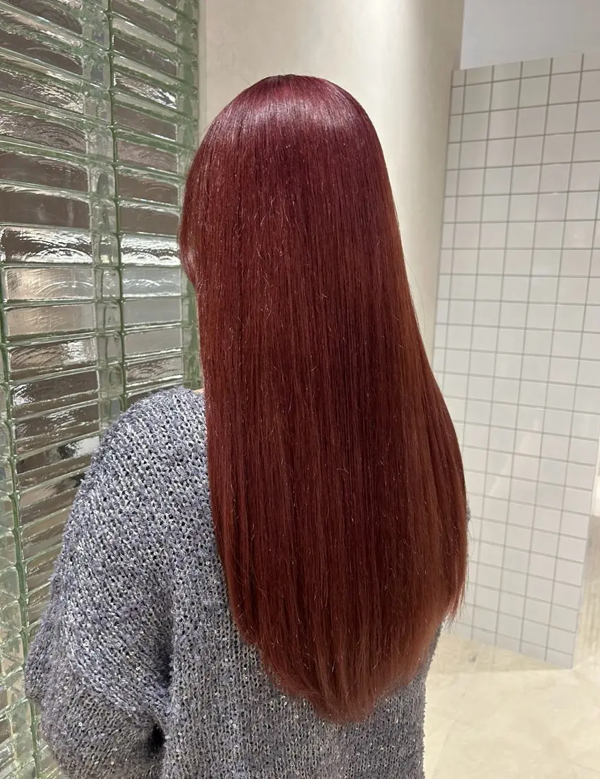 ロング カラー ヘアアレンジ メンズ ‎透明感×艶髪 ‎🫒maki🎀のヘアスタイル