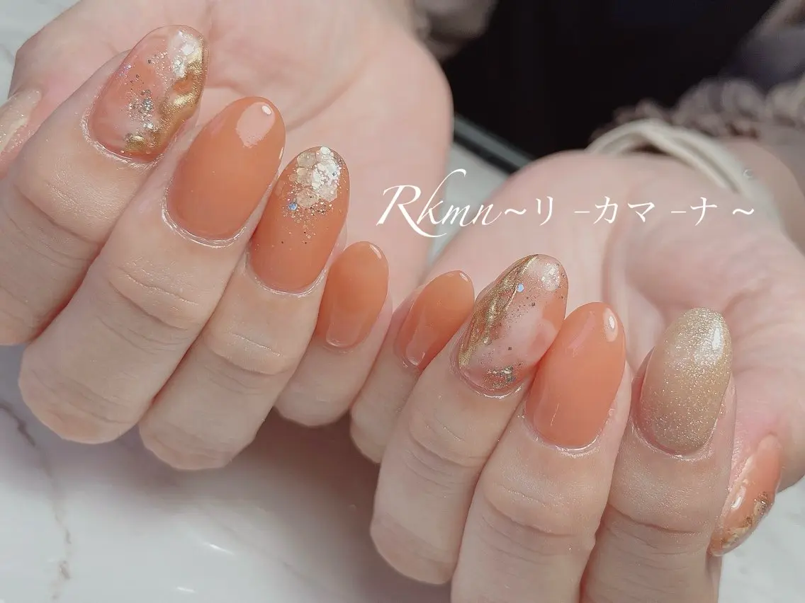 ネイル アートネイル 持ち込み スカルプネイル ハンドネイル フットネイル ハンドケア Rkmn ~リ-カマ-ナ~のネイルデザイン