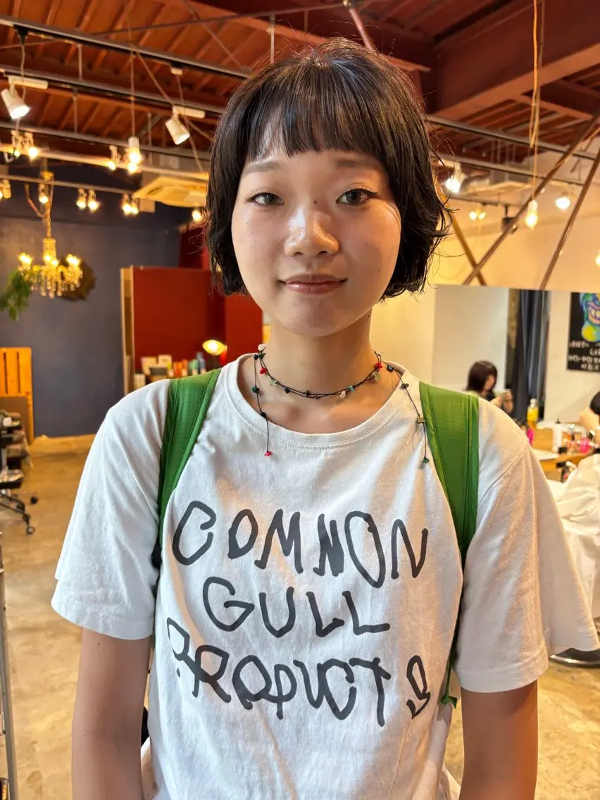 ショート パーマ 小日向 沙織のヘアスタイル
