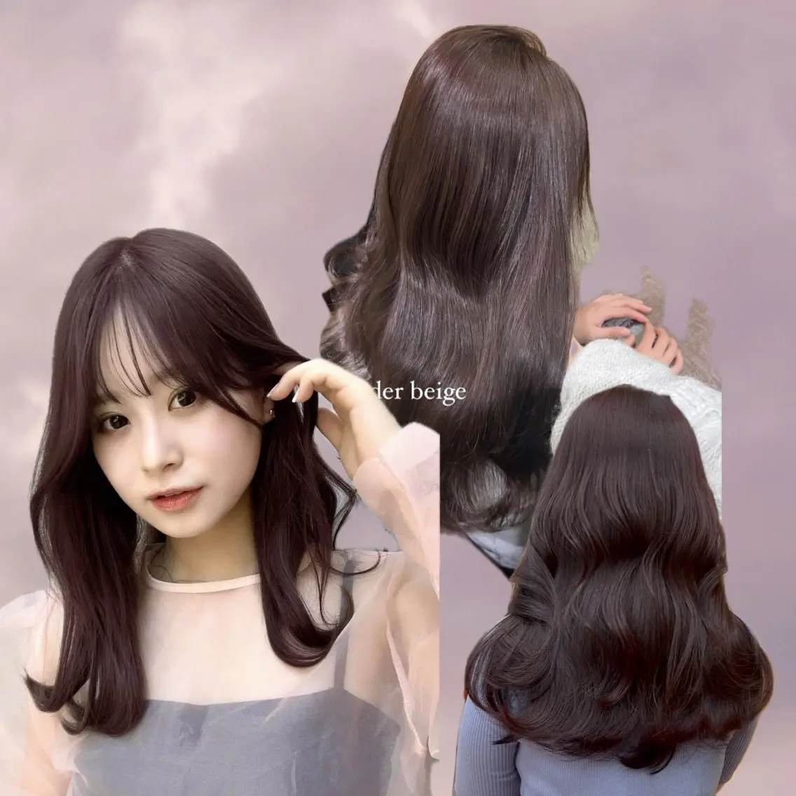 ミディアム カラー ヘアカラー トリートメント 透明感カラー/ 髪質改善/ゆっきーのヘアスタイル