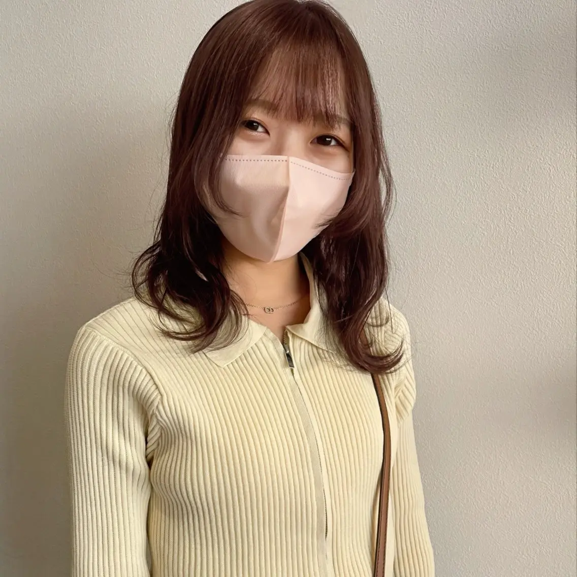 ミディアム カラー 顔まわりレイヤー レイヤーカット カット ヘアカラー トリートメント 北九州美容室 🕊️わかな✂︎のヘアスタイル