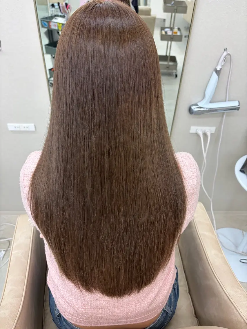 ロング カラー ベージュカラー 透明感カラー ヘーゼル ヘアカラー 【大阪】艶髪♩髪質改 善♩透明感カラーのヘアスタイル