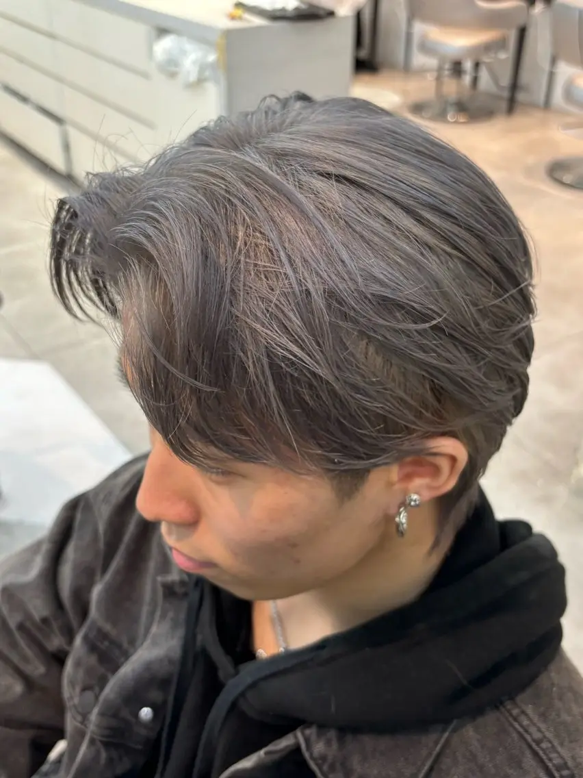 カラー メンズ ヘアカラー メンズパーマ/ メッシュ📍ユリのヘアスタイル