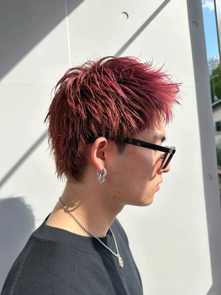 カラー メンズ メンズブリーチ メンズハイトーン メンズインナーカラー メンズ韓国風 メンズウルフカット DAIKIベージュ 🍂レイヤーカットのヘアスタイル