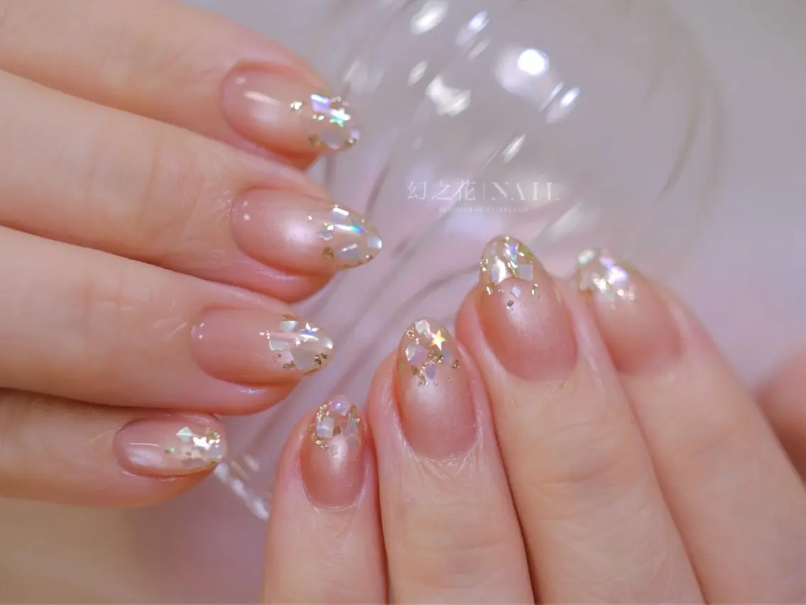 ネイル ラメ(グリッター) マグネットネイル ニュアンスネイル ハンドネイル 幻之花 Nailのネイルデザイン
