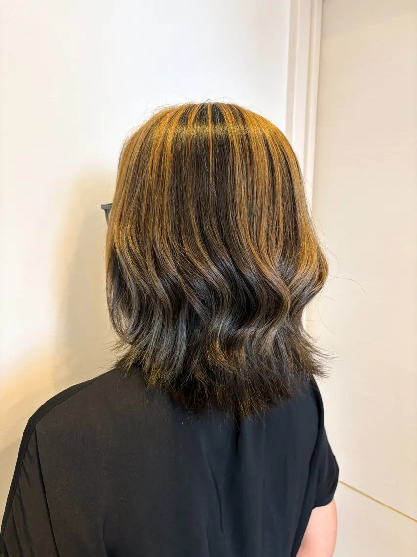 ミディアム ヘアカラー トリートメント 田中 希のヘアスタイル