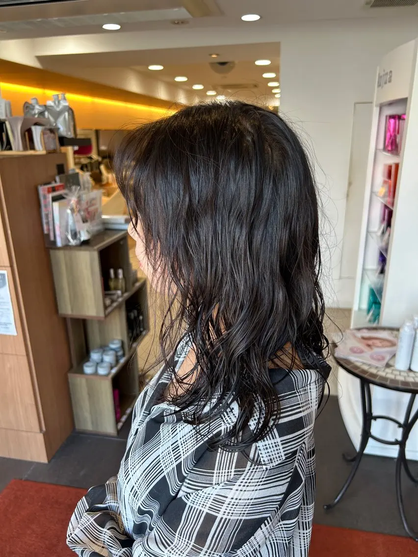 セミロング パーマ セミロングパーマ カット パーマ 🍓似合わせカット× パーマ／矢木🍓のヘアスタイル