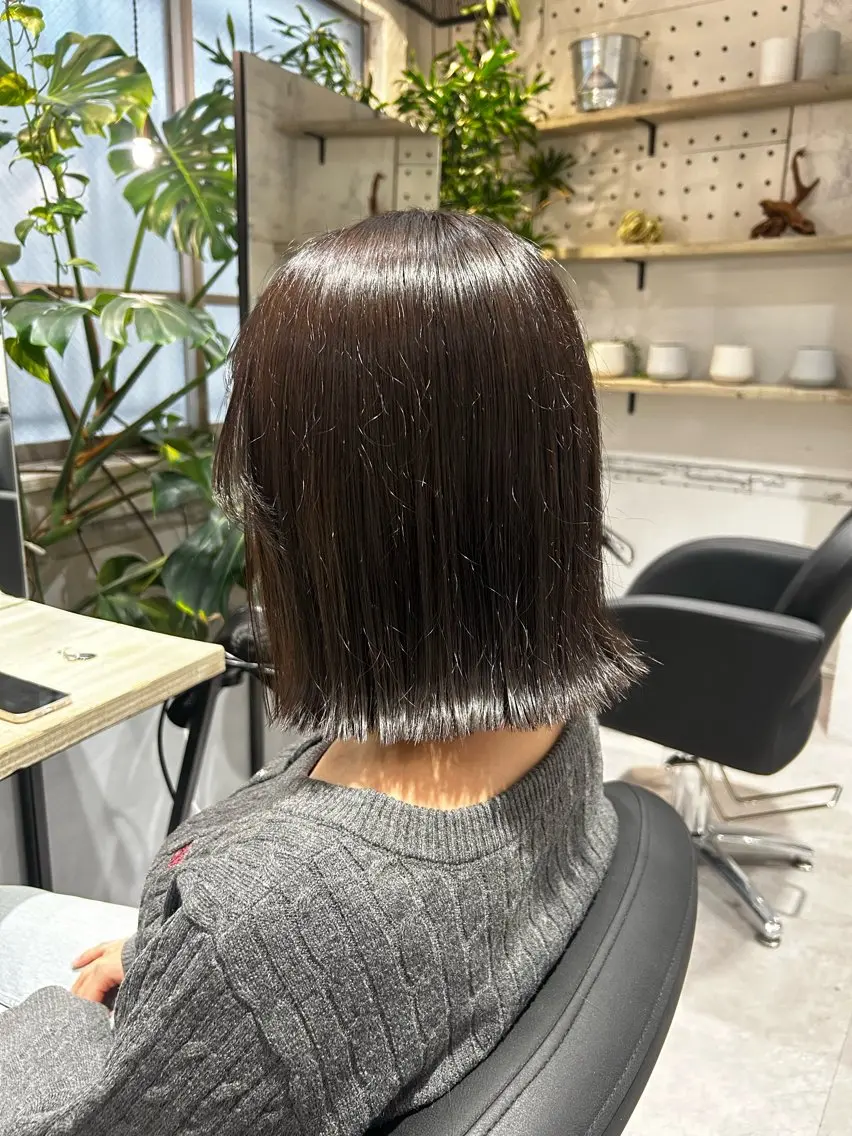 ショート ヘアカラー SAHO /縮毛矯正 /オリーブ🌿のヘアスタイル