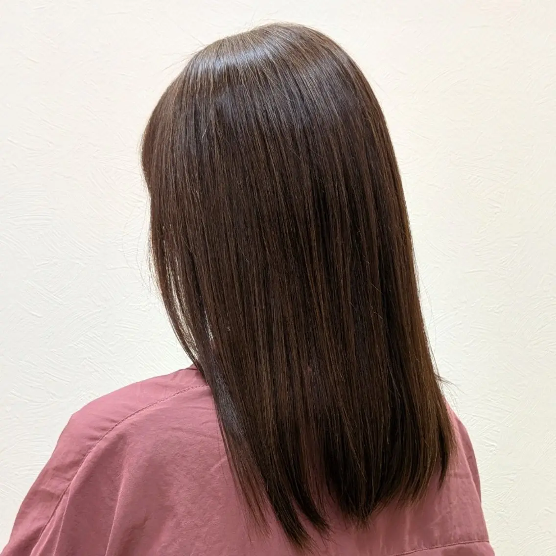 セミロング 縮毛矯正 鎌田 流沙奈のヘアスタイル