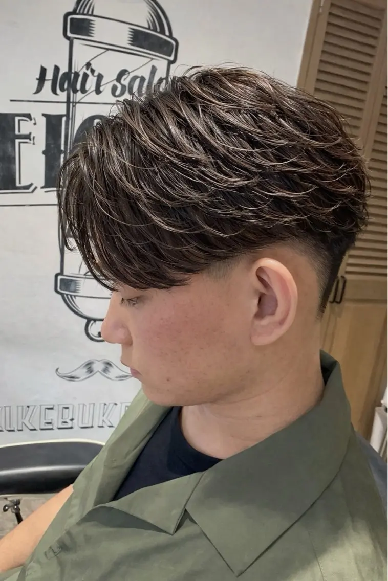 ショート 韓国風ヘア レイヤーカット 池袋西口徒歩10秒 EBINAメンズ特化のヘアスタイル