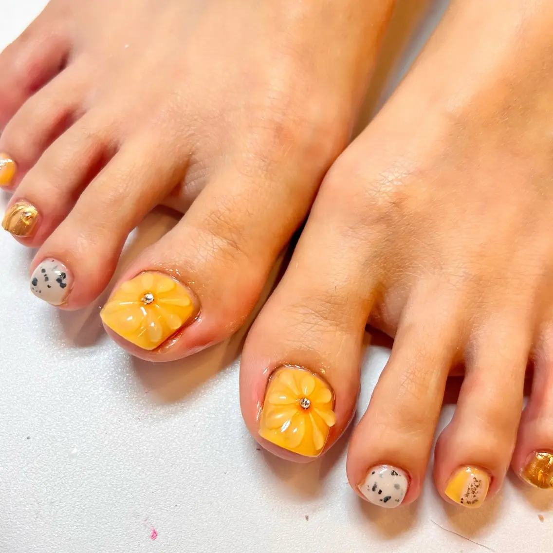 ネイル アートネイル オーロラネイル ジェルネイル 韓国ネイル ロングネイル フットネイル clover nailのネイルデザイン