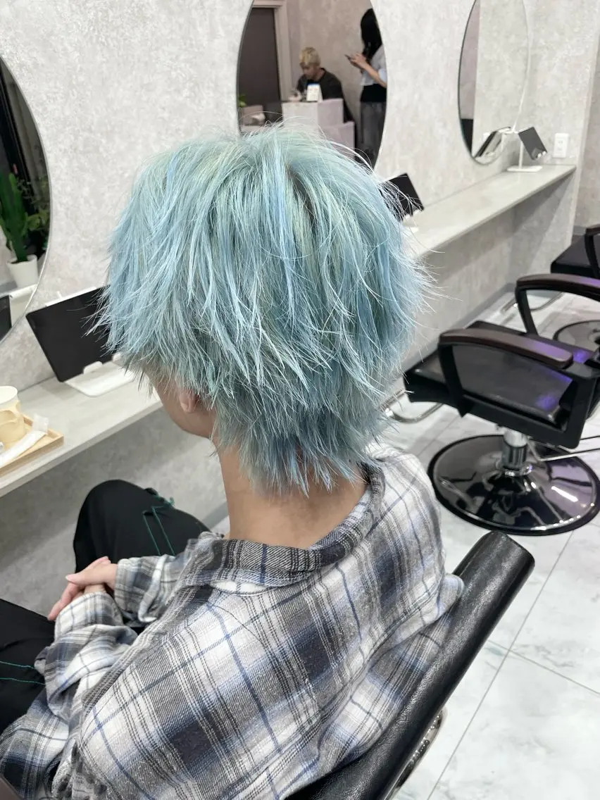 ミディアム 🦋ハイトーン🦋 石山 希理🦋のヘアスタイル