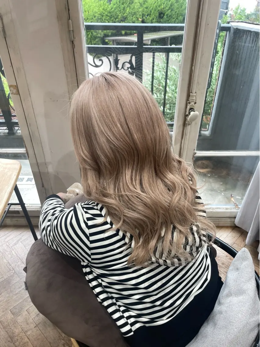 セミロング カラー ヘアアレンジ 韓国ヘア┋ 艶カラー🤍┋maiのヘアスタイル
