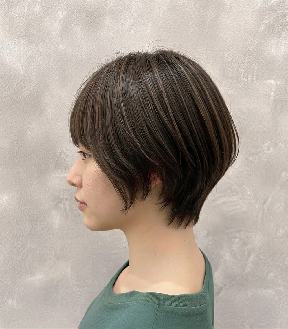 ショート カラー 透明感カラー ハイライトカラー ハイライト ショートヘア カット ヘアカラー トリートメント 【enil代表】 杉林和哉のヘアスタイル