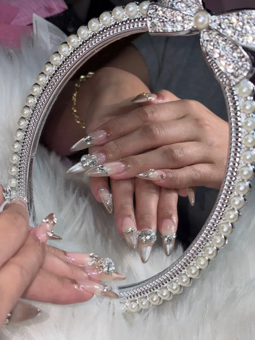 ネイル ブラウン マグネットネイル ハンドネイル nail salon Lilynのネイルデザイン
