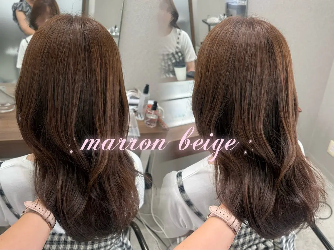 ロング カラー ブリーチ ダブルカラー ブリーチなしカラー 学生 ヘアカラー レイヤーカット /顔周り/和奏︎♪のヘアスタイル