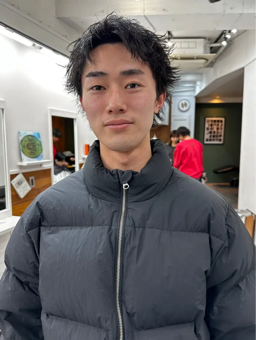 ショート メンズ グランジヘア 無造作ヘアHYUGAのヘアスタイル