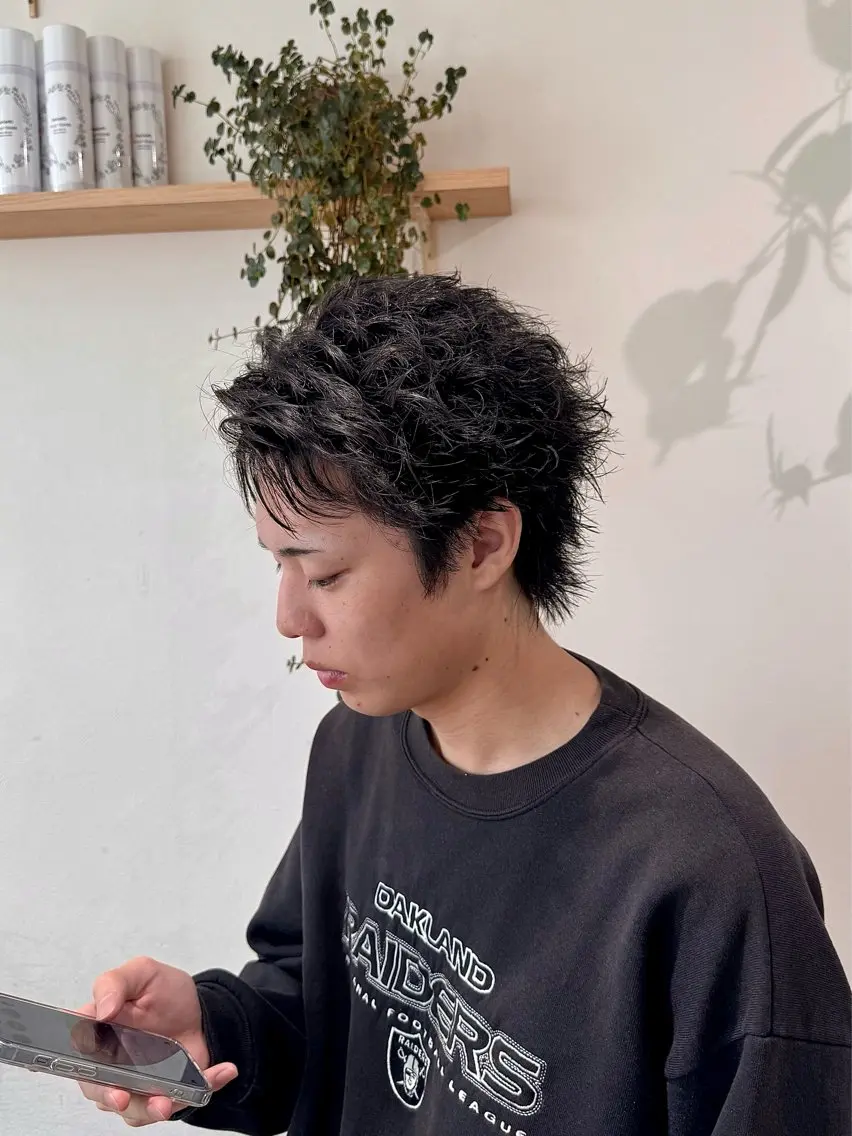 メンズ センターパート マッシュ スパイキーショート メンズウルフカット ウルフカット カット 𝙎𝙚𝙞𝙧𝙖 ☆カット/パーマのヘアスタイル