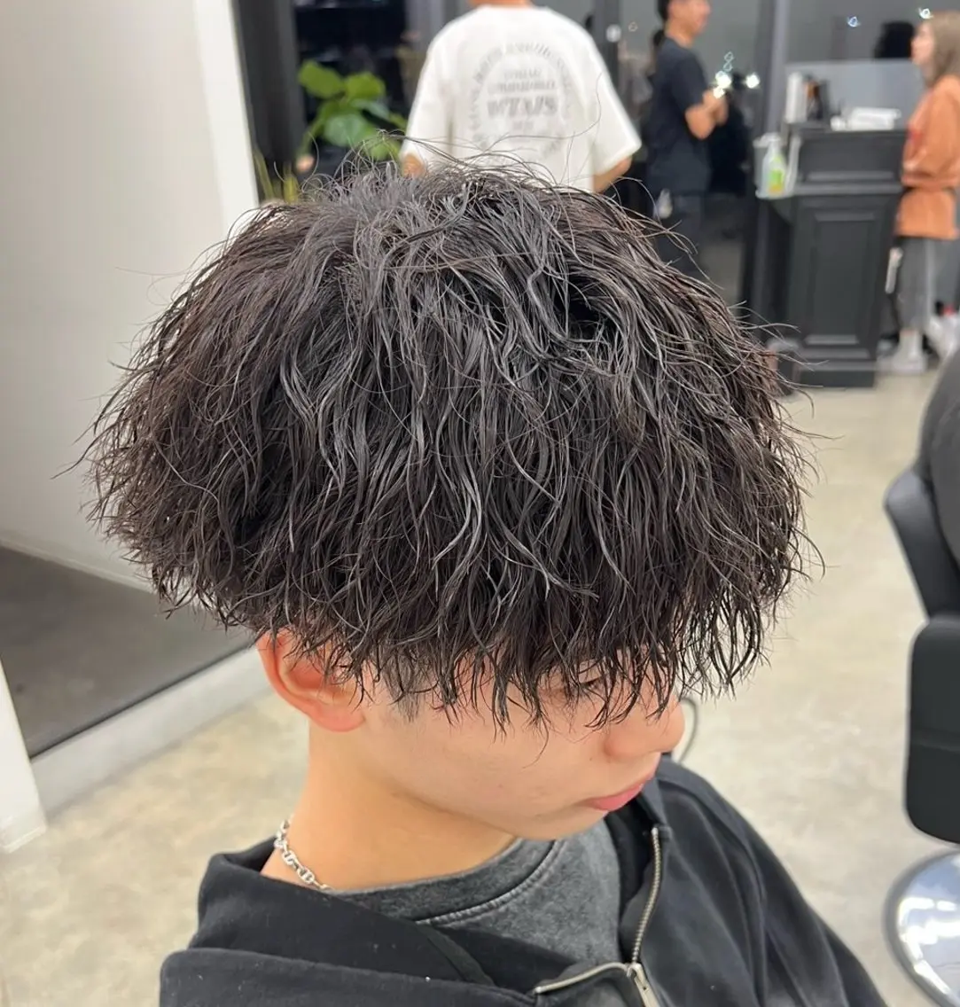 ショート カット パーマ メンズ特化美容師 /真家雅樹🔥のヘアスタイル