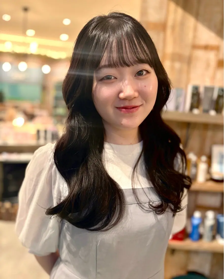 ロング カット ヘアカラー トリートメント 韓国風レイヤーカット 🇰🇷❕モカのヘアスタイル