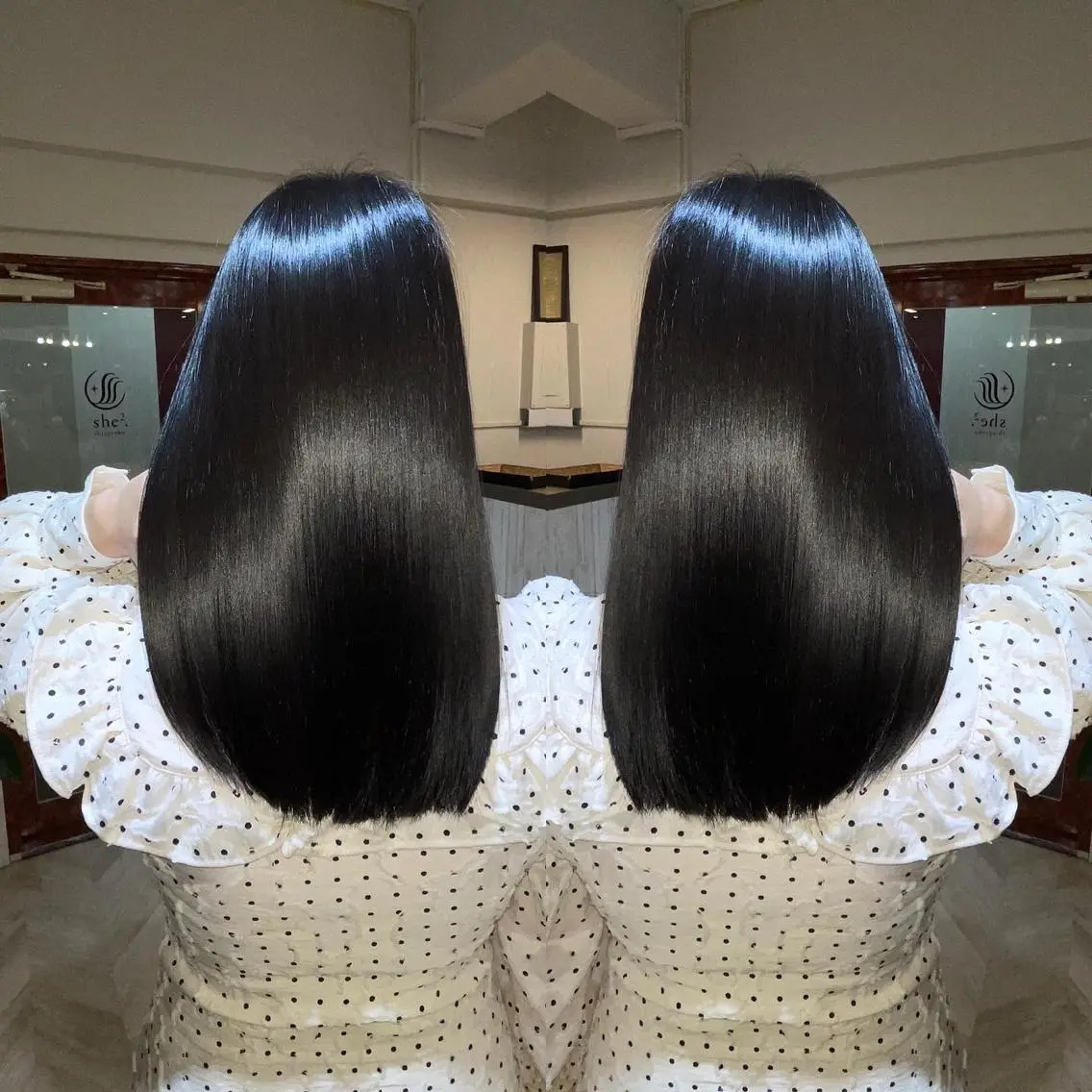 セミロング カラー she2.新宿 Shotoのヘアスタイル