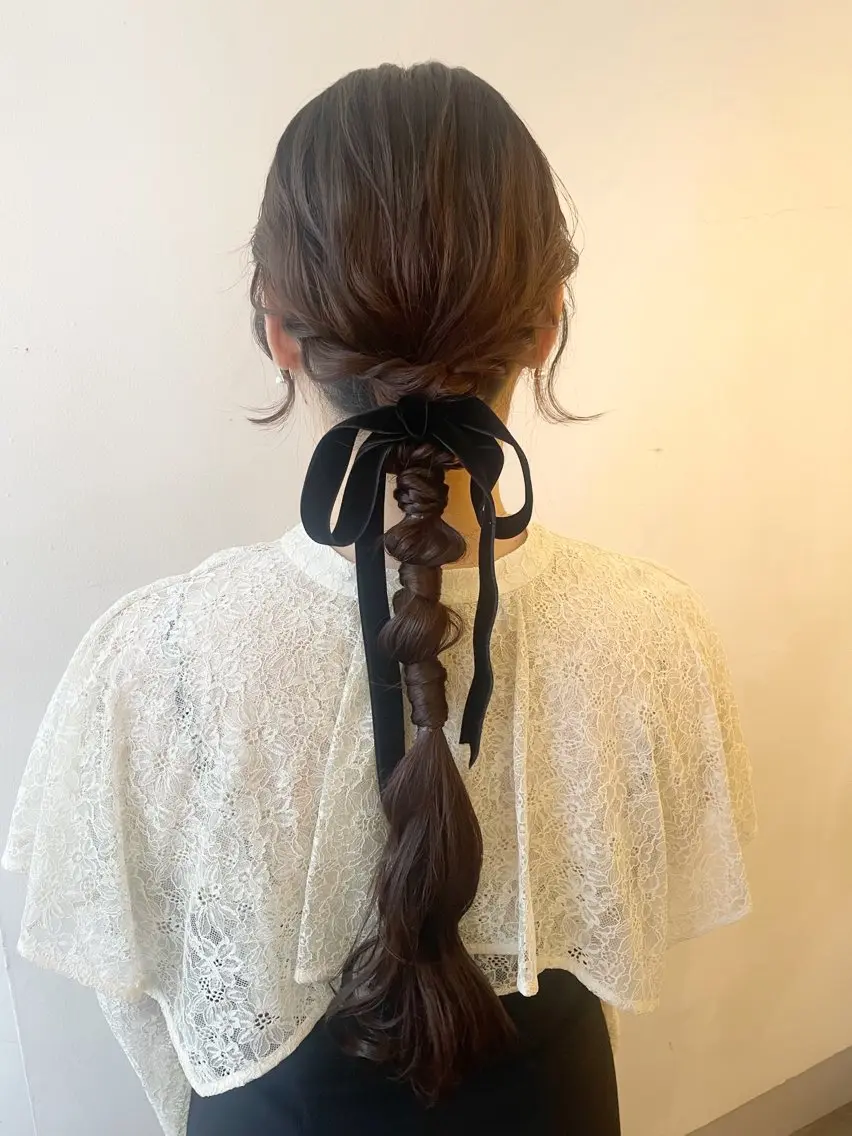 ロング ヘアアレンジ ヘアセット ✨透明感ケアカラー✨ 長野ゆきなのヘアスタイル