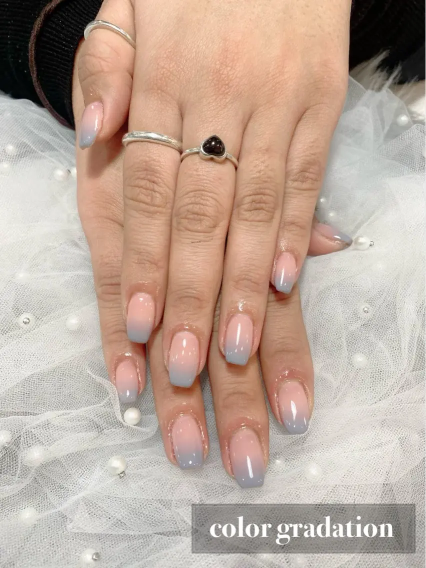 ネイル グラデーション ワンカラーネイル ピンク ハンドネイル NANA RIKOのネイルデザイン