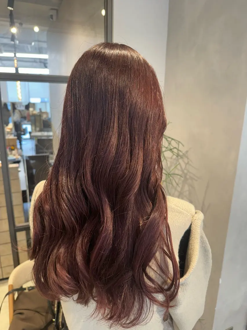 ロング カラー ブリーチ ブラウンカラー ダブルカラー ブリーチなしカラー ピンクカラー カット ヘアカラー トリートメント 透明感カラー✨艶髪 制作🌱山根あゆみのヘアスタイル