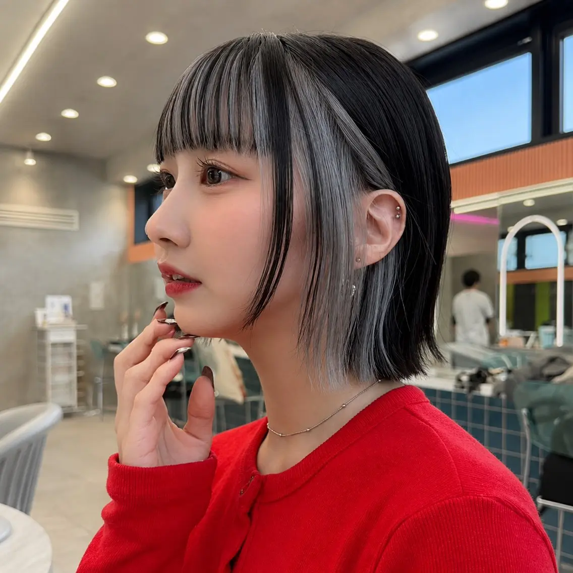 ミディアム カラー ヘアカラー トリートメント 🩷小川大輔🩷 ボブ/インナーカラーのヘアスタイル