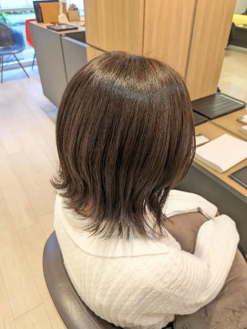 ミディアム カラー ベージュカラー イルミナカラー オリーブベージュ 柿元 郁人のヘアスタイル