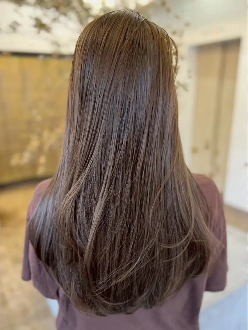 ロング カラー 杉村 南海のヘアスタイル