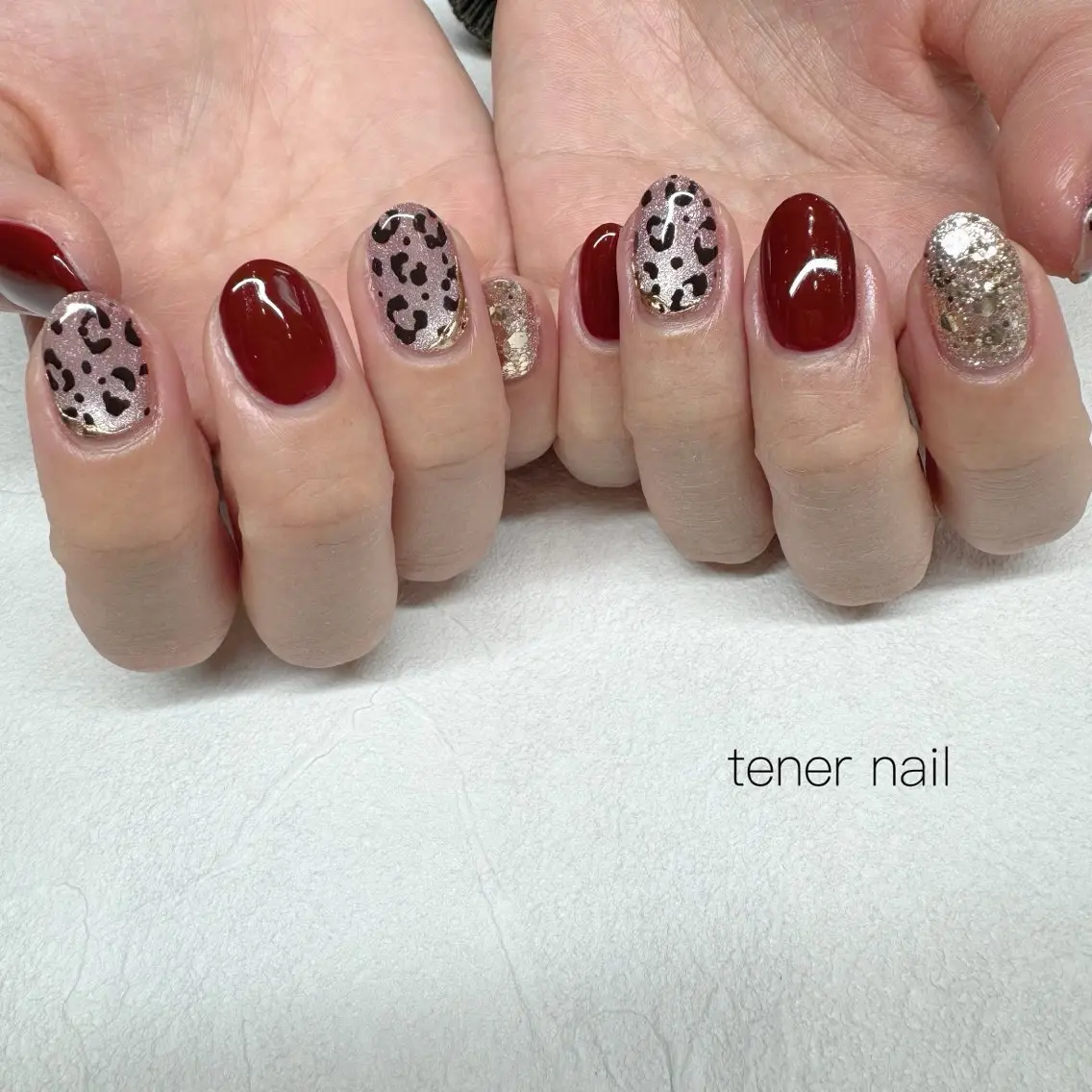 ネイル アニマル柄 ハンドネイル テネルネイル tener nailのネイルデザイン
