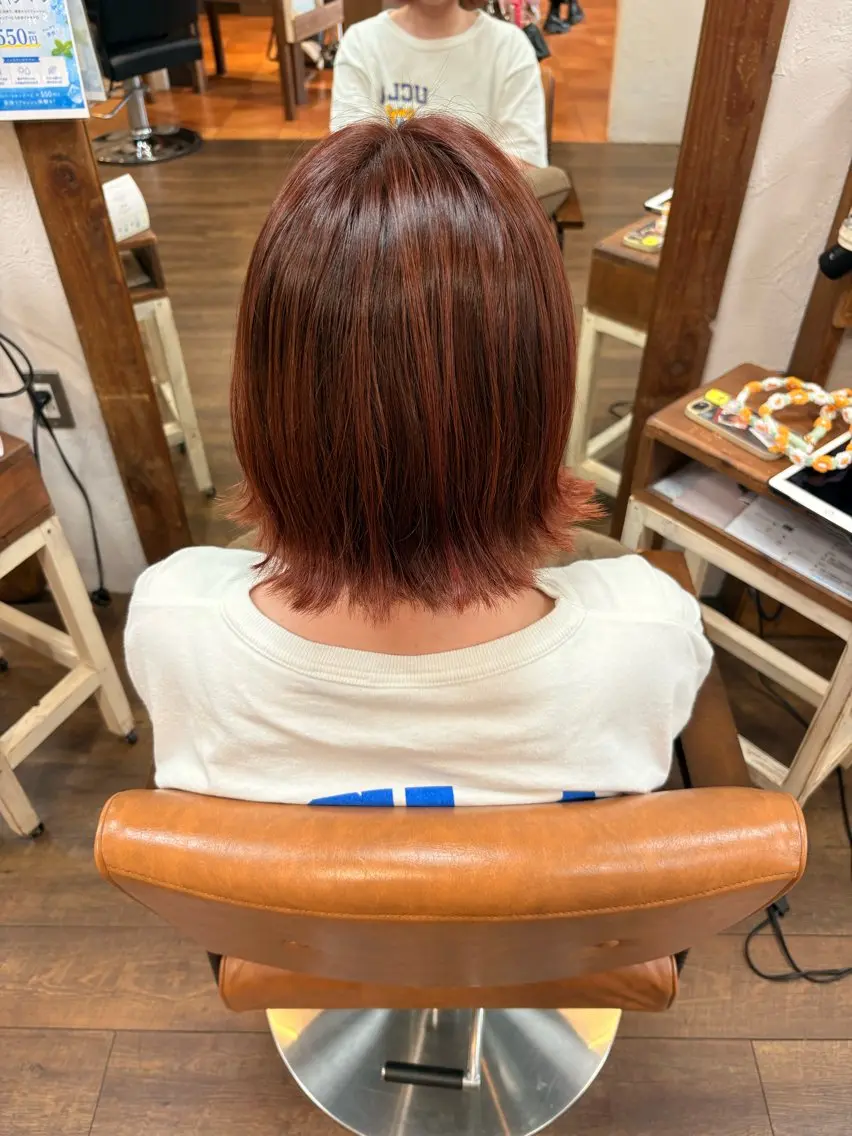 カラー ブラウンカラー ピンクカラー 三宅　デザインカラー 透明感カラー✨のヘアスタイル