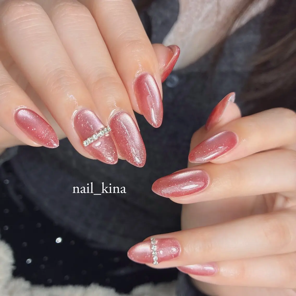 ネイル ジェルネイル マグネットネイル パラジェル nail_ kinaのネイルデザイン