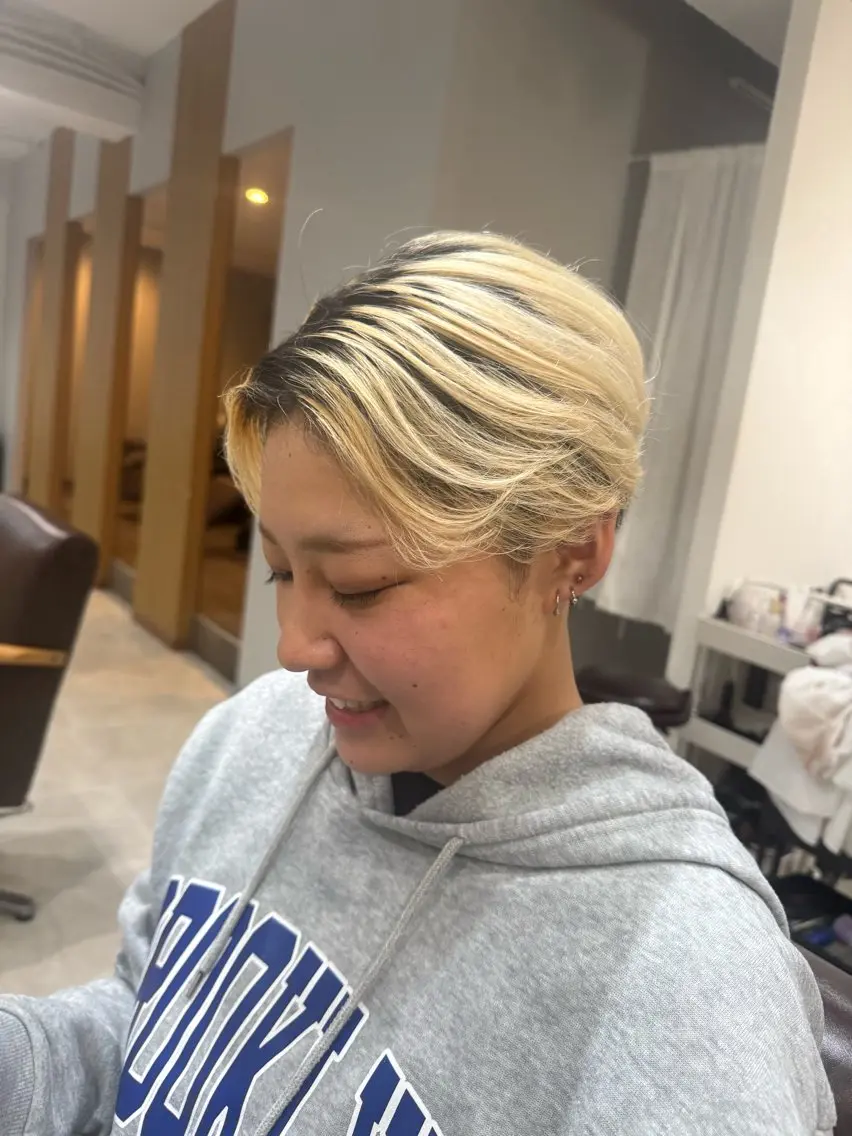 ショート ショートヘア 藤田 紋芽 Jr.stylistのヘアスタイル