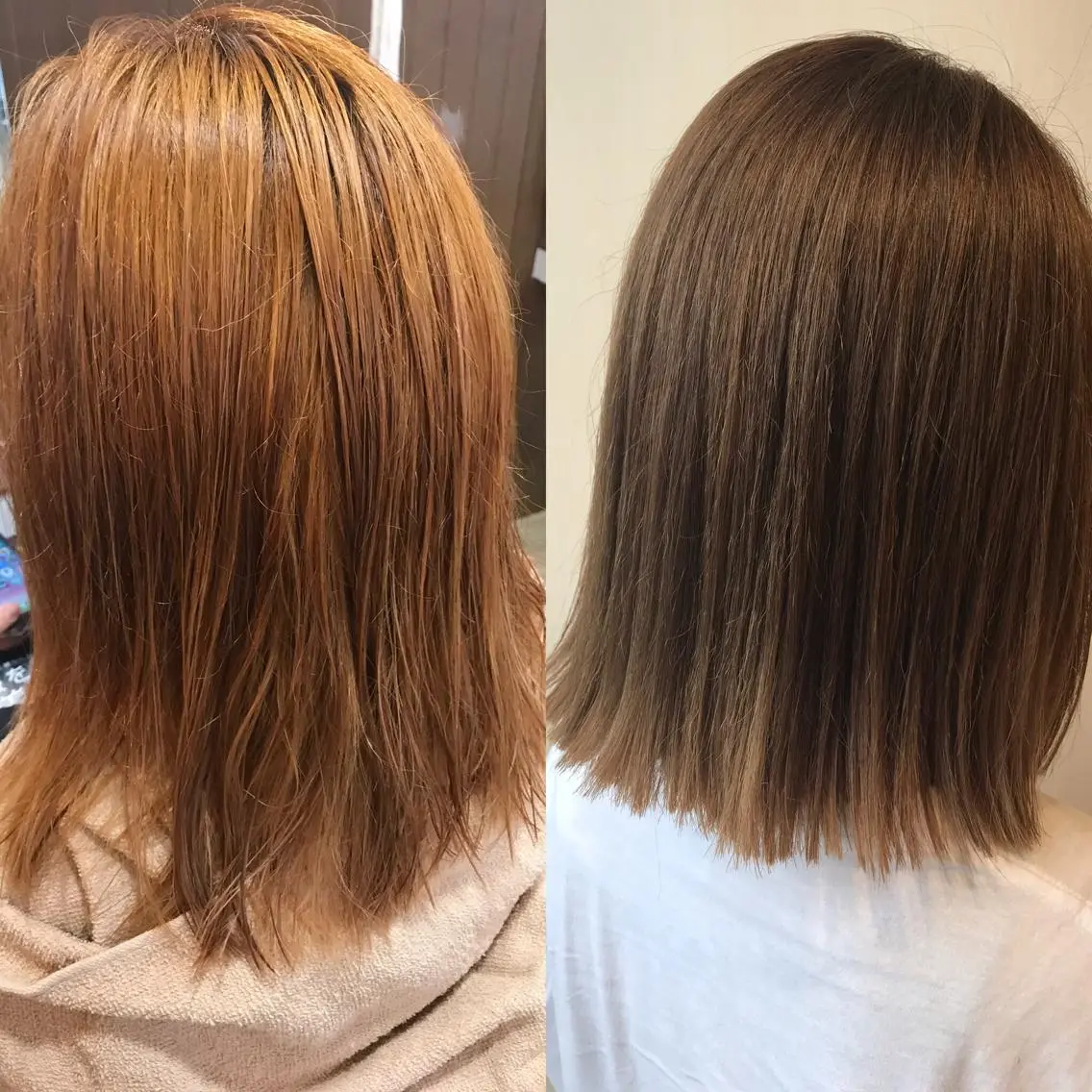 ミディアム カラー ベージュカラー ボブ トリートメント 松田 類生のヘアスタイル