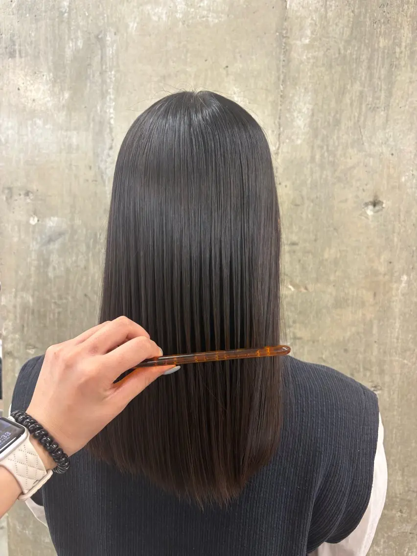 ロング 縮毛矯正 kawanami kikiのヘアスタイル