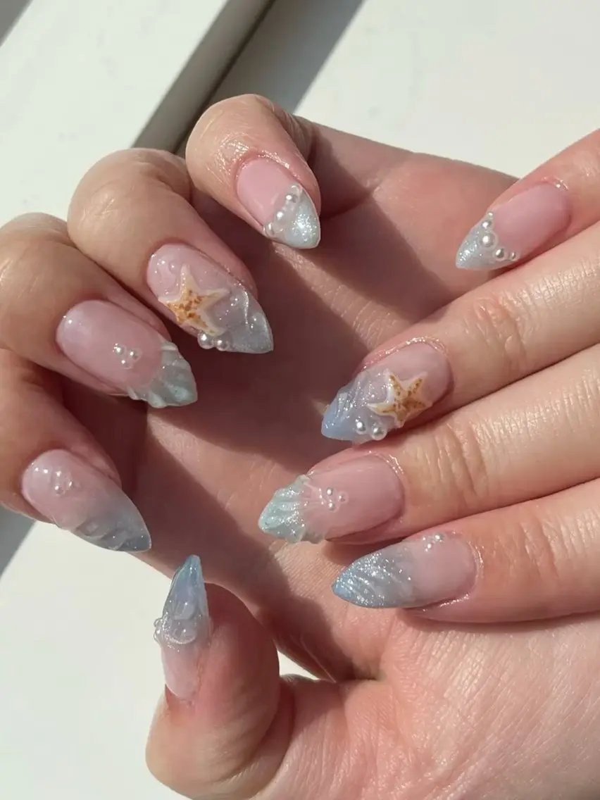 ネイル 韓国ネイル 持ち込み ニュアンスネイル ネイルチップ ハンドネイル Doraemi ANA.CHUOのネイルデザイン