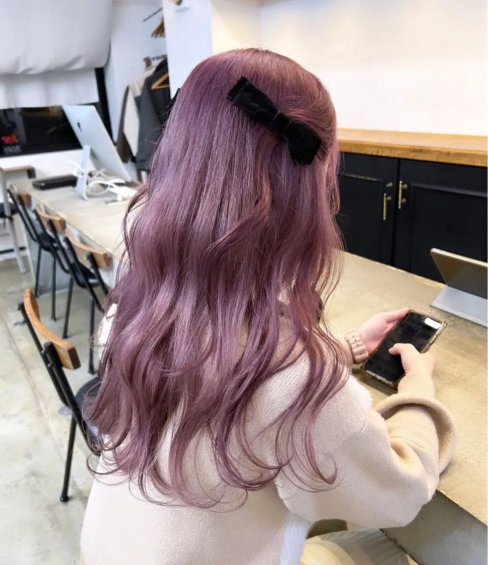 ロング カラー ヘアアレンジ ヘアカラー トリートメント ヘアセット 🎀暖色カラー🎀 ♡yurika♡のヘアスタイル