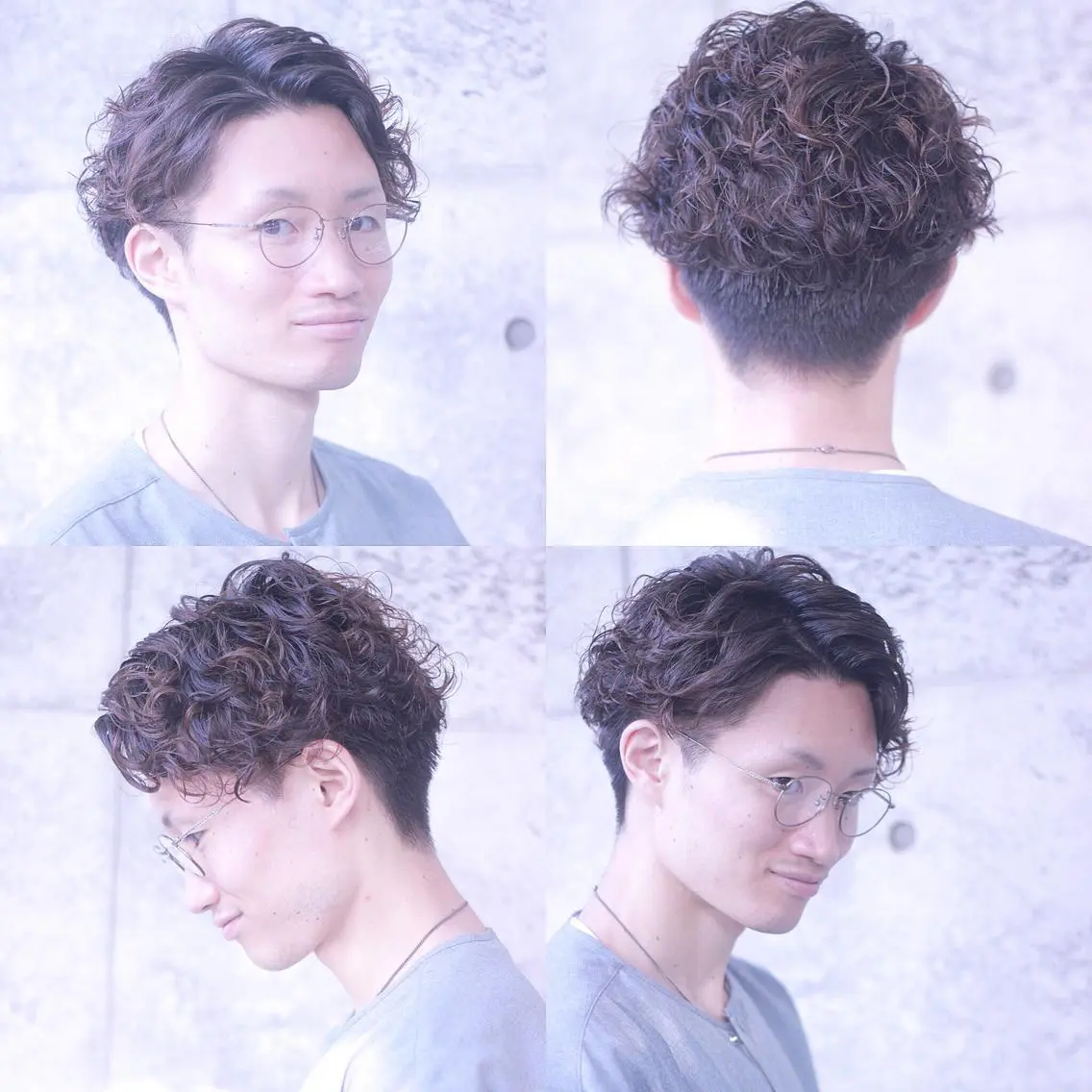 ミディアム カラー パーマ メンズ ミディアムパーマ メンズパーマ 及川 光のヘアスタイル