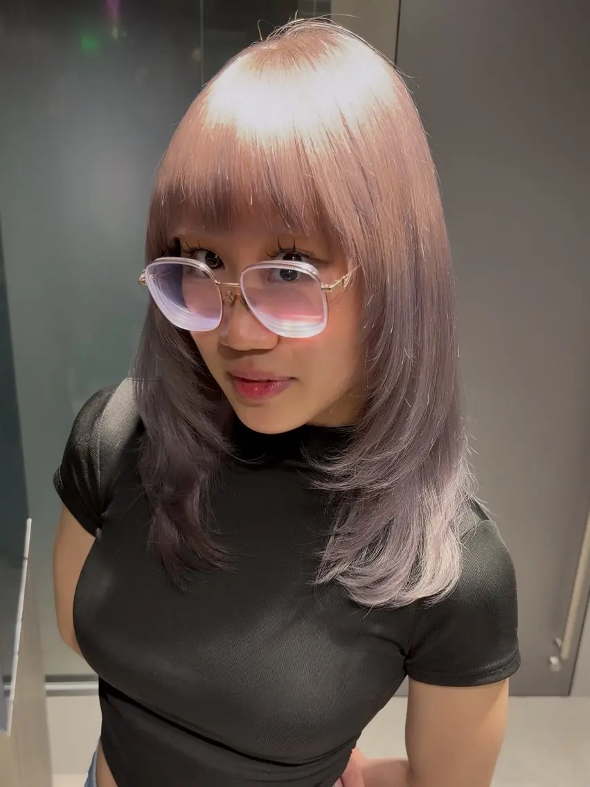 セミロング カラー カット ヘアカラー クドウ タイキのヘアスタイル