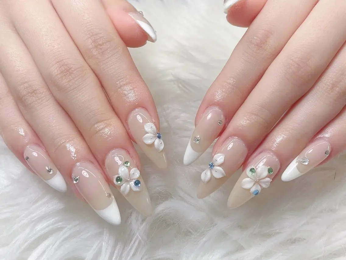 ロング 韓国風ヘア ハンドネイル ハンドケア HEAVEN Nail 池袋のネイルデザイン