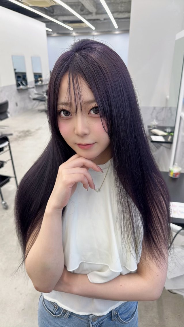 ロング カラー ヘアアレンジ ディープラベンダー ラベンダーカラー ヘアカラー 原宿ハイトーンカラー 🌼みるい🌼のヘアスタイル