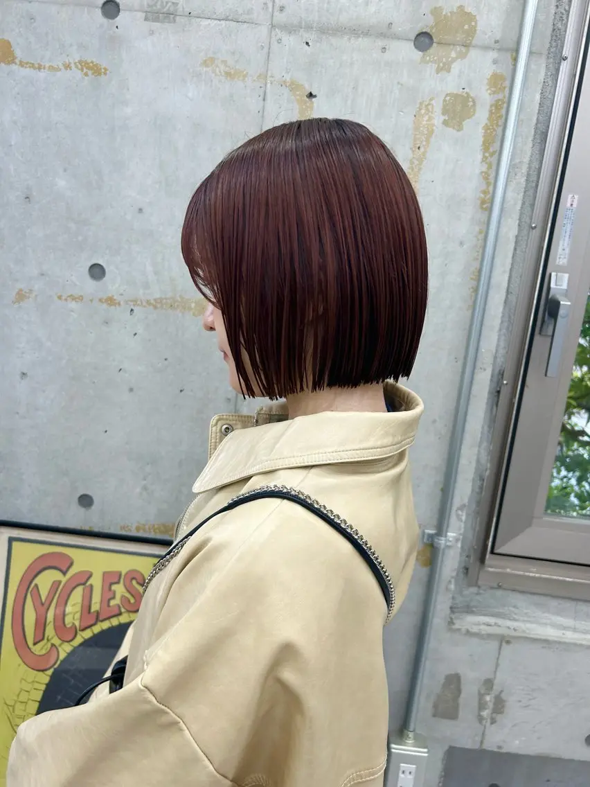 ショート カット ヘアカラー トリートメント 髪質改善/艶カラー /レイヤーカット💛のヘアスタイル